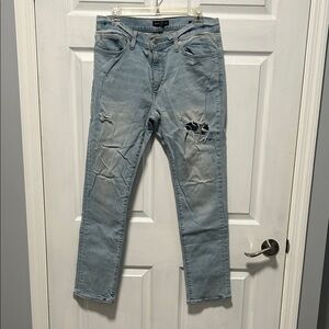 J.Crew Men’s Distressed Light Blue Jeans